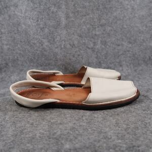 Beatria Shoes Womens 39 Sandals Avarcas Menorca White Leather Flats Handmade